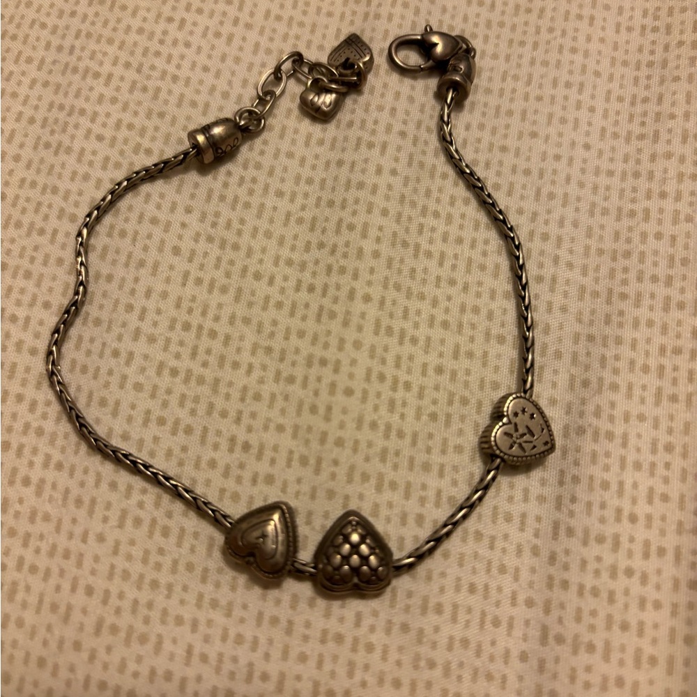 Brighton Silver Heart anklet